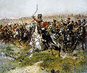 Edouard Detaille Charge of the 4th Hussars at the battle of Friedland, 14 June 1807 oil painting on canvas